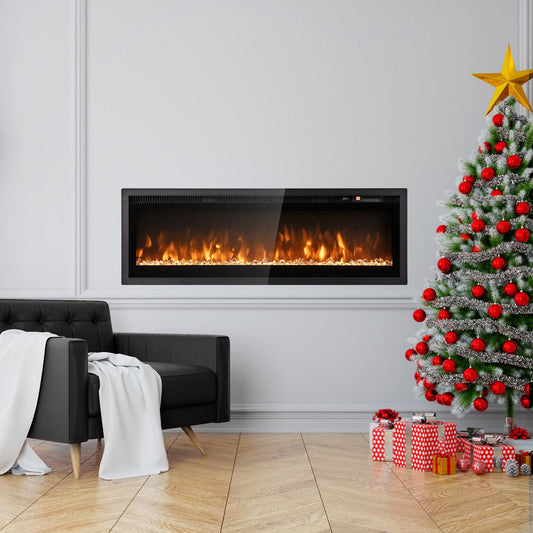 102/127 cm Wall Mounted Recessed Freestanding Electric Fireplace-Size 1