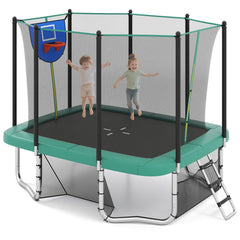 Rectangle Outdoor Trampoline 317 x 255 cm Backyard Trampoline-Green