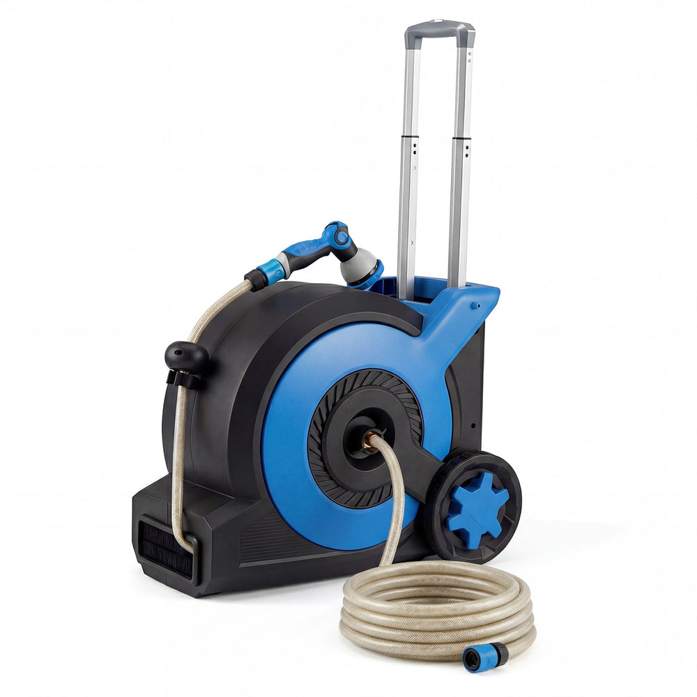 Retractable Garden Hose Reel 16 mm x 130 M Heavy Duty Floor