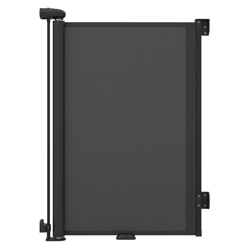 Retractable Safety Barrier up to 140 with Double Locking for Babies and Dogs-Black
