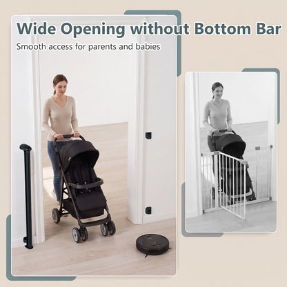 Retractable Safety Barrier up to 140 with Double Locking for Babies and Dogs-Black