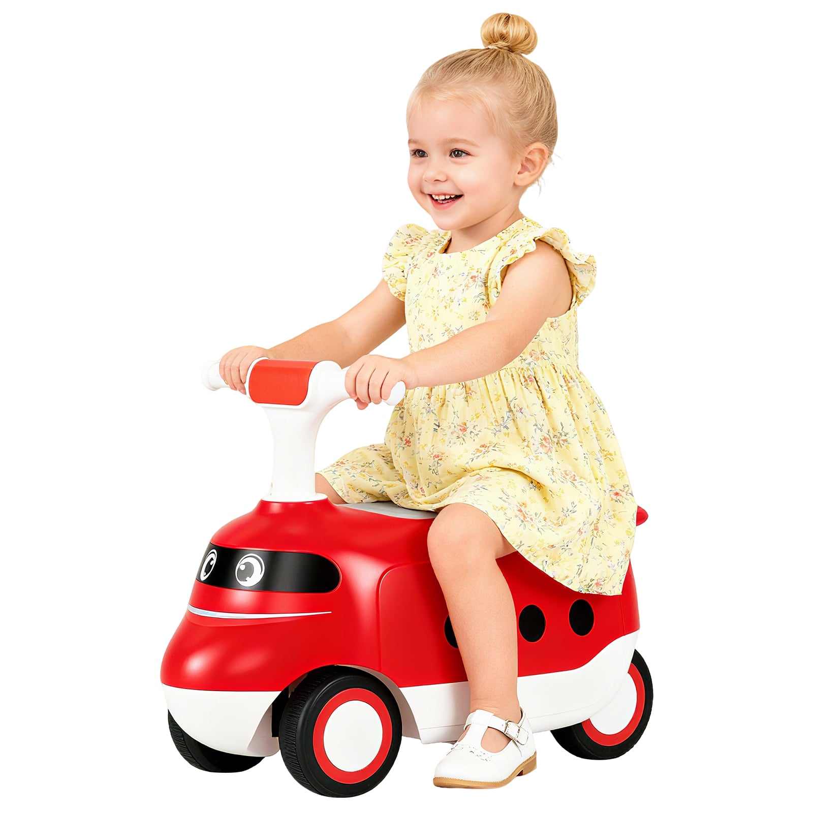 Ride on Push Car for Toddlers Sit to Stand Car with Horn and Storage-Red