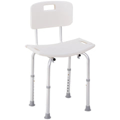 HOMCOM Bath Chair Shower Stool Safety Seat Bathroom Adjustable Positions Elderly Aids
