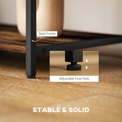 HOMCOM TV Unit for TVs up to 55 Inches, Industrial TV Stand with Storage Shelves, Entertainment Centre for Living Room, Bedroom