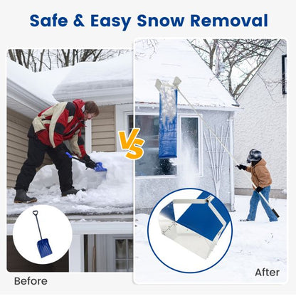 Roof Rake Snow Removal Aluminum Snow Roof Rake with 624 Max Length