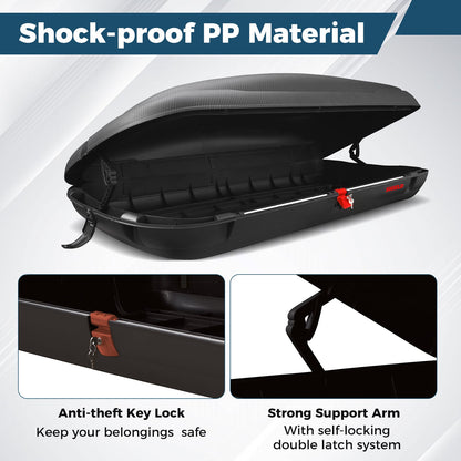 Rooftop Cargo Carrier Hard Shell Car Mount Storage Case