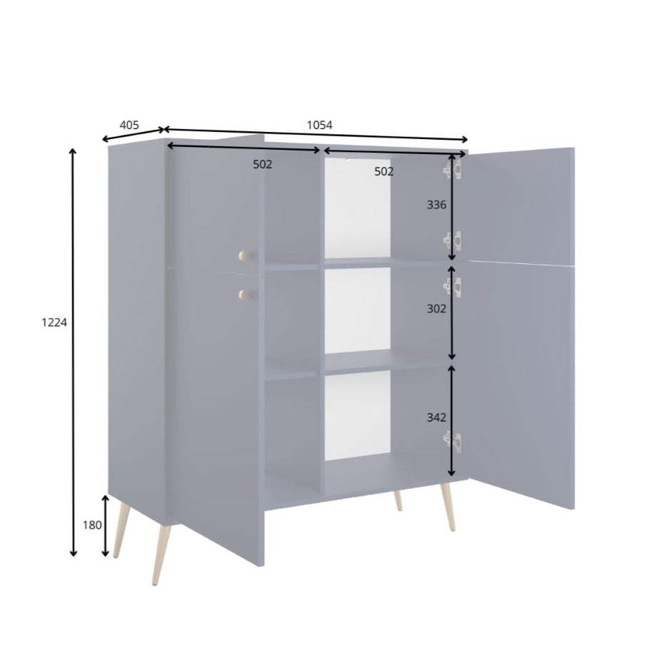 Rose Highboard Cabinet 105cm