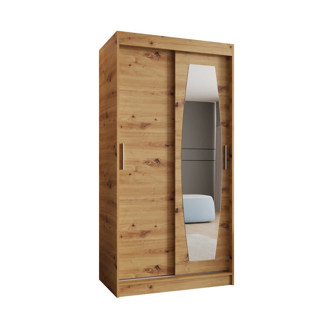 Rossa Sliding Door Wardrobe 100cm