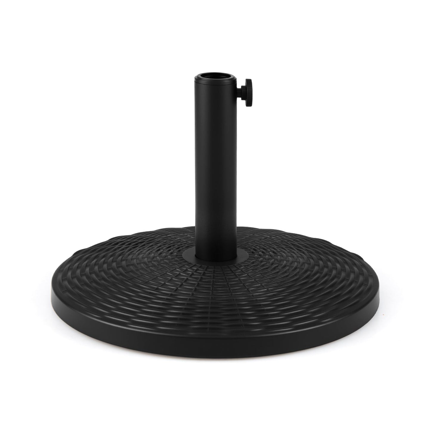 Round Patio Umbrella Base with Adjustable Knob for Yard