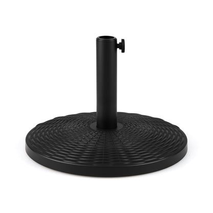 Round Patio Umbrella Base with Adjustable Knob for Yard