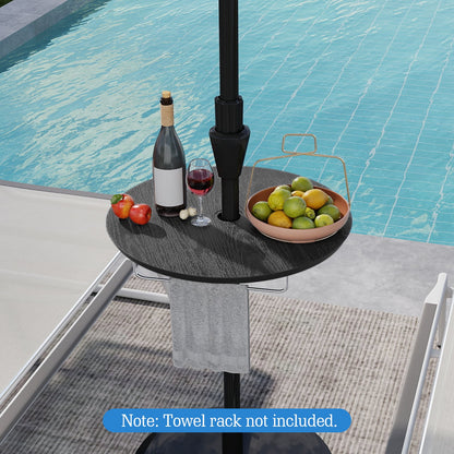 Round Umbrella Table Tray for 38 mm Patio Umbrella Pole