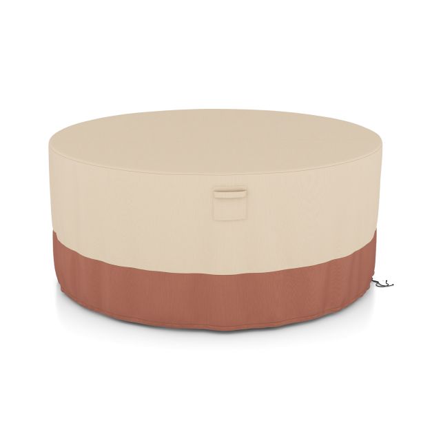 158/181/213 CM Round Patio Furniture Cover-Beige-L