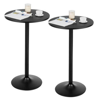 1/2 Pieces Round Top Pub and Bar Table with MDF Top and Base-2 Pieces