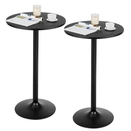 1/2 Pieces Round Top Pub and Bar Table with MDF Top and Base-2 Pieces