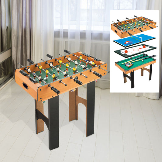 HOMCOM 4 in 1 Multi Games Table Hockey Mini Foosball Billiards Pool Table Set 2 Types