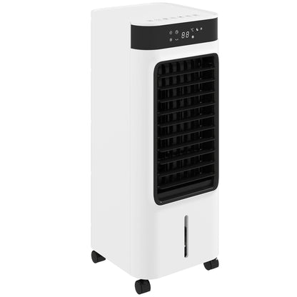 HOMCOM Portable Air Cooler, 3-In-1 Evaporative Air Cooler with 7 Litre Water Tank, 48° Oscillation, White