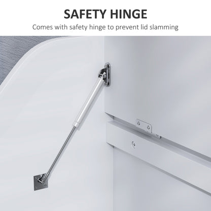 HOMCOM 61L Home Storage Chest - White