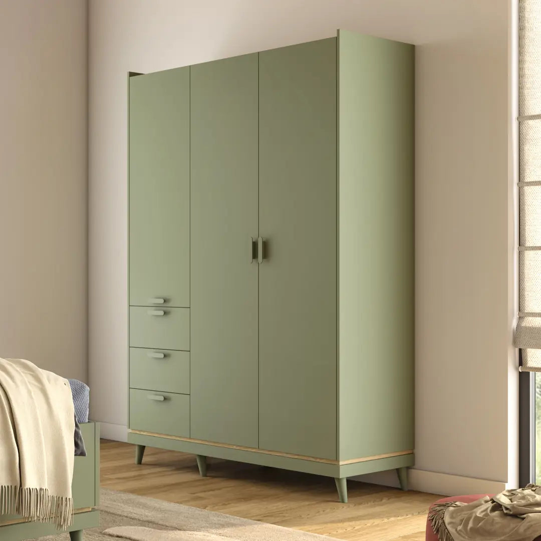 Scandi Hinged Door Wardrobe 144cm