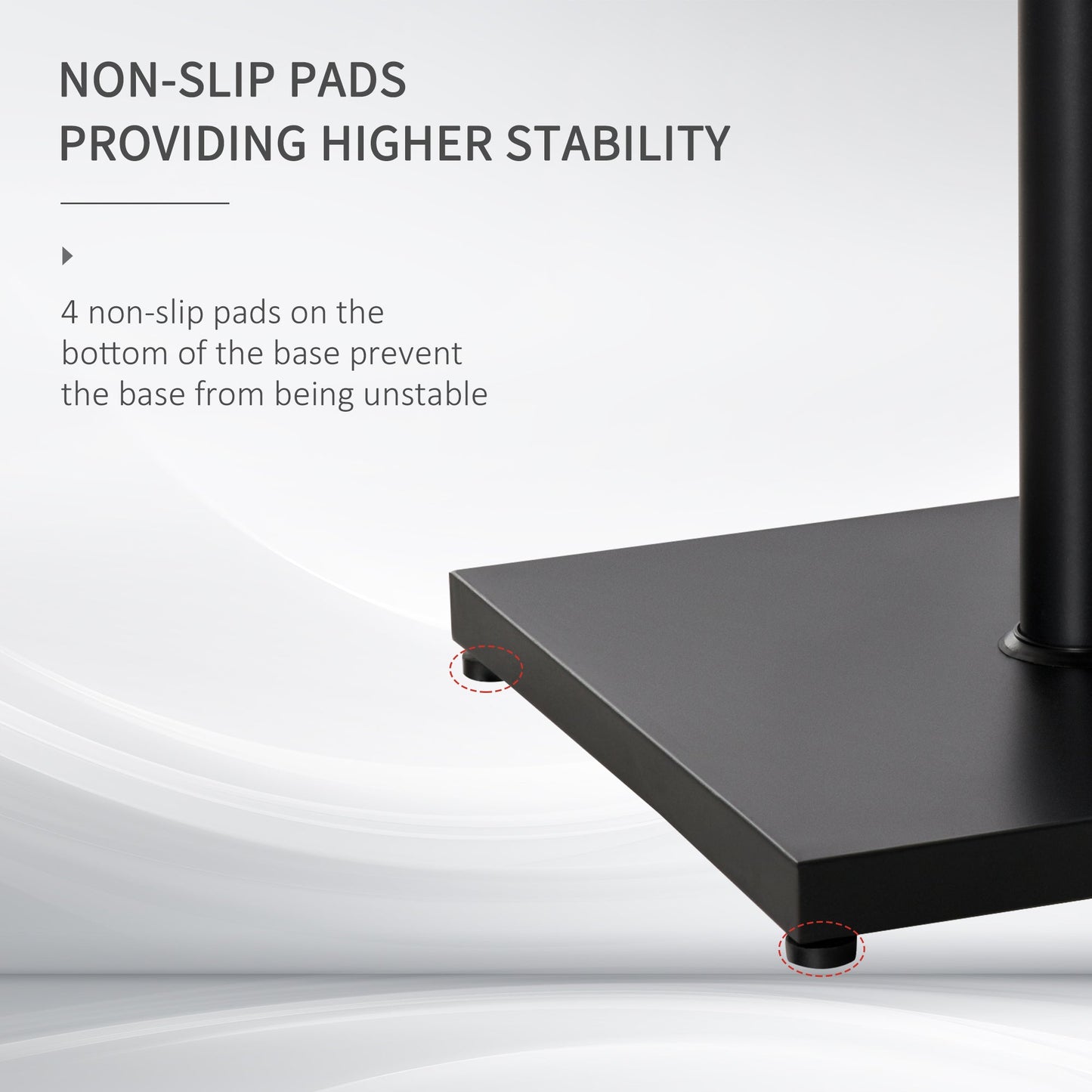 Outsunny â35/38/48MM 18KG Steel Square Parasol Stand Base w/ Adjustable Knob Umbrella Stand Garden Patio Outdoor Home, Black