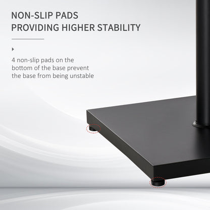 Outsunny â35/38/48MM 18KG Steel Square Parasol Stand Base w/ Adjustable Knob Umbrella Stand Garden Patio Outdoor Home, Black