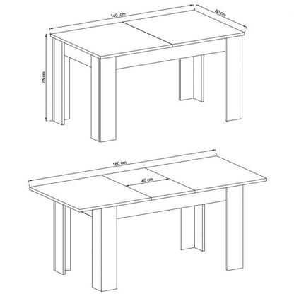 Sky Extending Dining Table 140cm