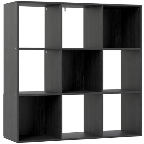 HOMCOM Nine-Cube Storage Shelf - Black