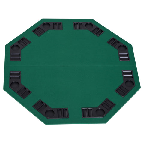 HOMCOM 1.2m/48 Inches Foldable Poker Table Top 8 Players Blackjack Tables Chip Trays