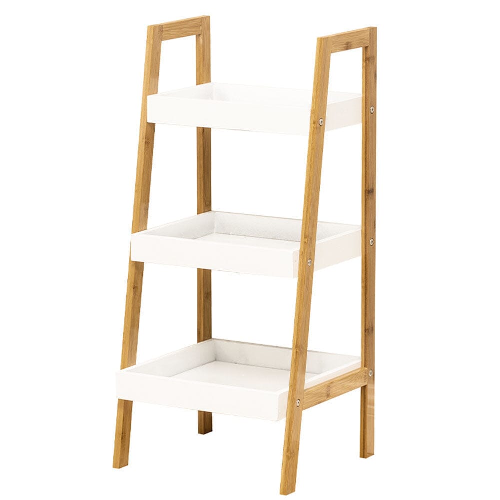 75cm Height 3-Tier Nordic Freestanding Wooden Ladder Shelf Storage Organizer