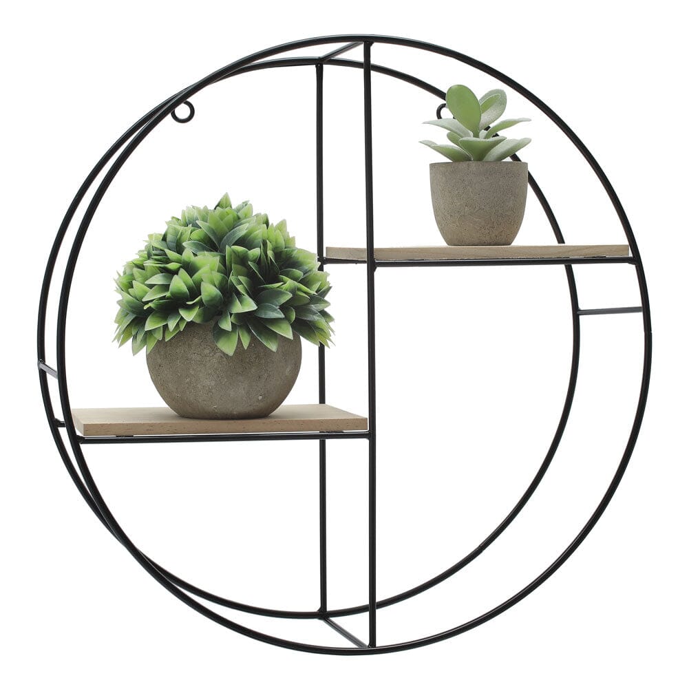 2 Style Modern Round Floating Decorative Wall Shelf