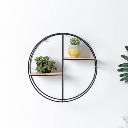 2 Style Modern Round Floating Decorative Wall Shelf