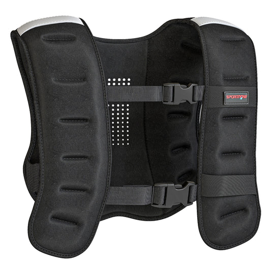 SPORTNOW Weighted Vest, 8 kg Weight Vest with Adjustable Straps, Reflective Strips, Black