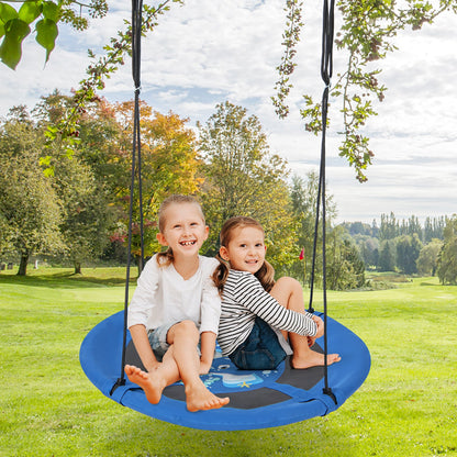 104 cm Saucer Tree Swing with 600D Oxford Fabric-Black