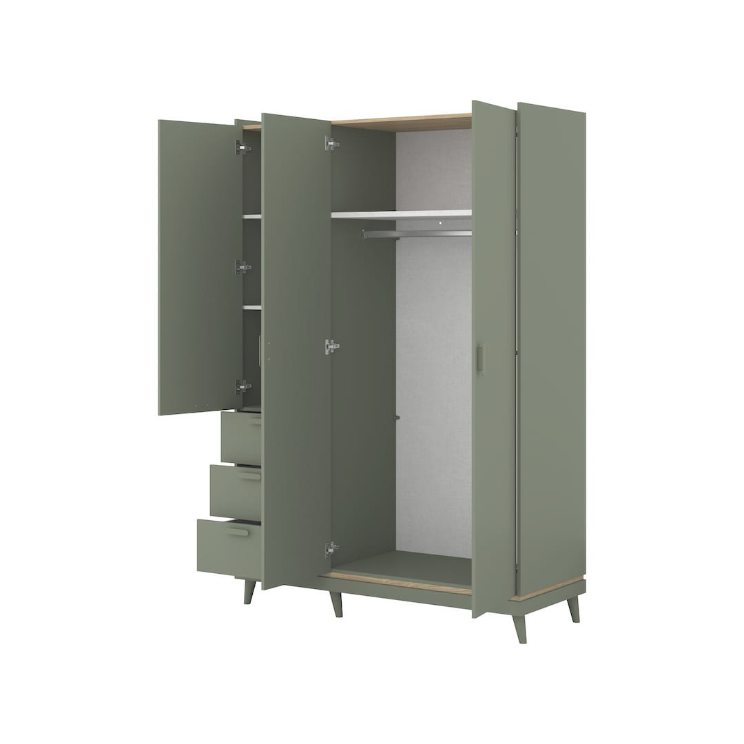 Scandi Hinged Door Wardrobe 144cm