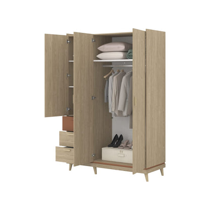 Scandi Hinged Door Wardrobe 144cm