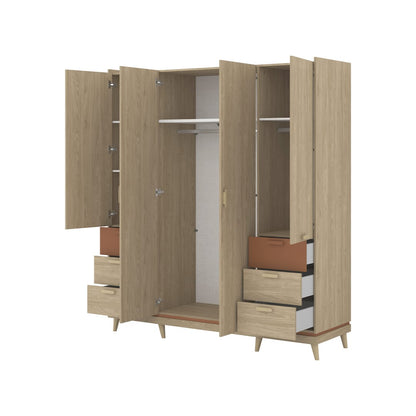 Scandi Hinged Door Wardrobe 190cm