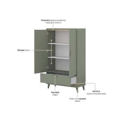 Scandi Highboard Cabinet 90cm
