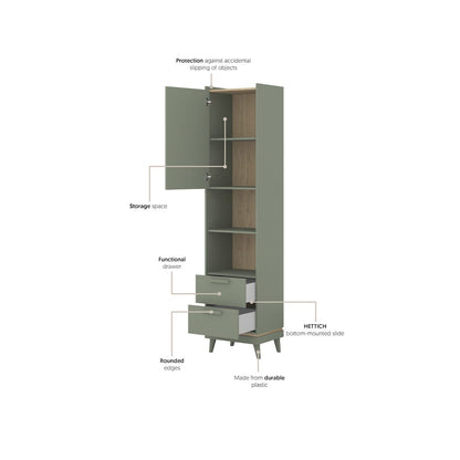 Scandi Tall Cabinet 50cm