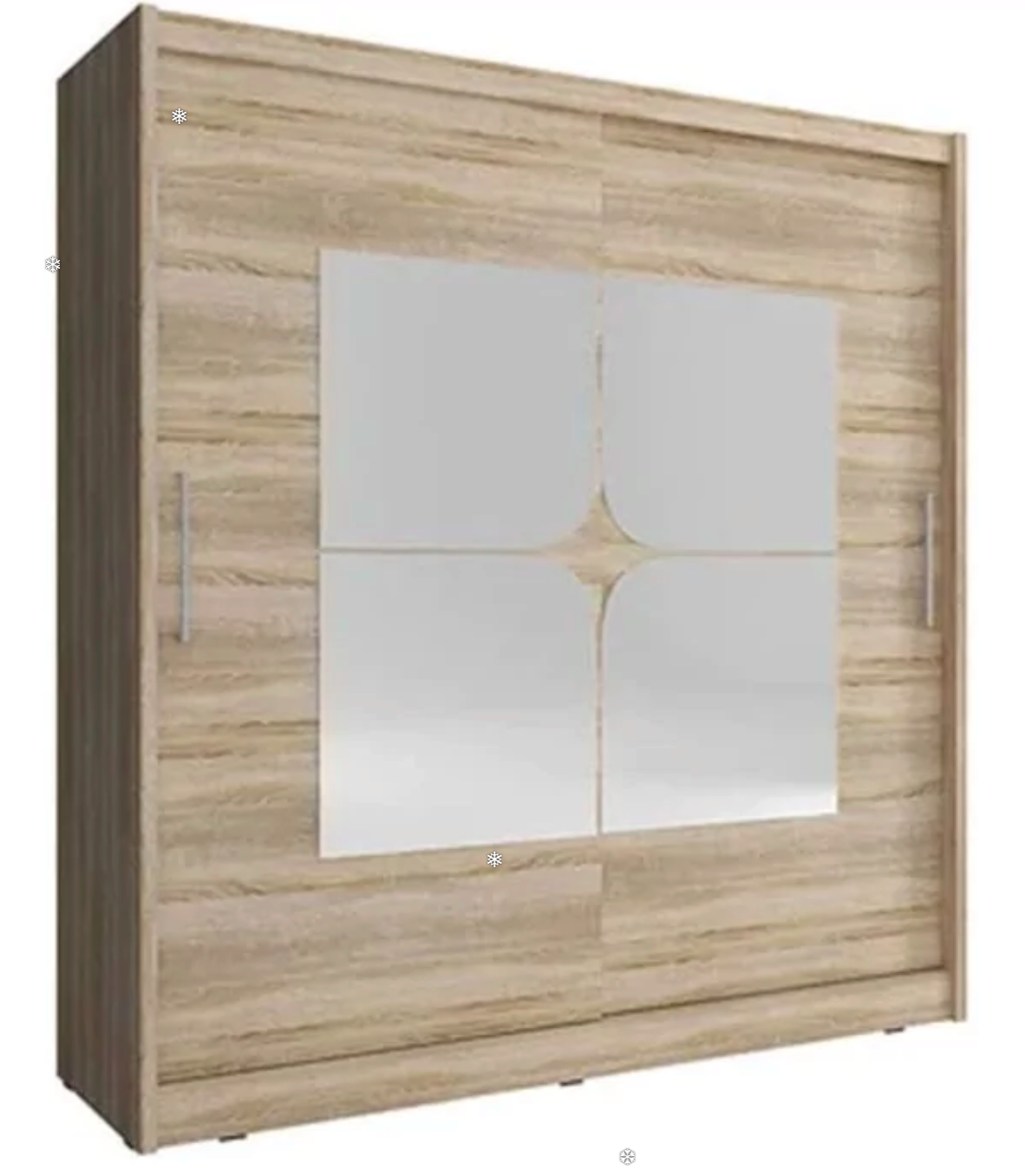 Splendor VII Sliding Door Wardrobe 200cm - Oak Sonoma