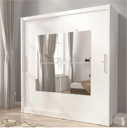 Splendor VII Sliding Door Wardrobe 180cm - White Matt