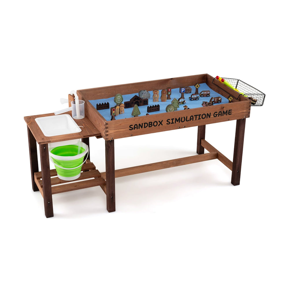 Sensory Table with Water Pump and Sink Toddler Activity Table with 33 Sand Table Toys