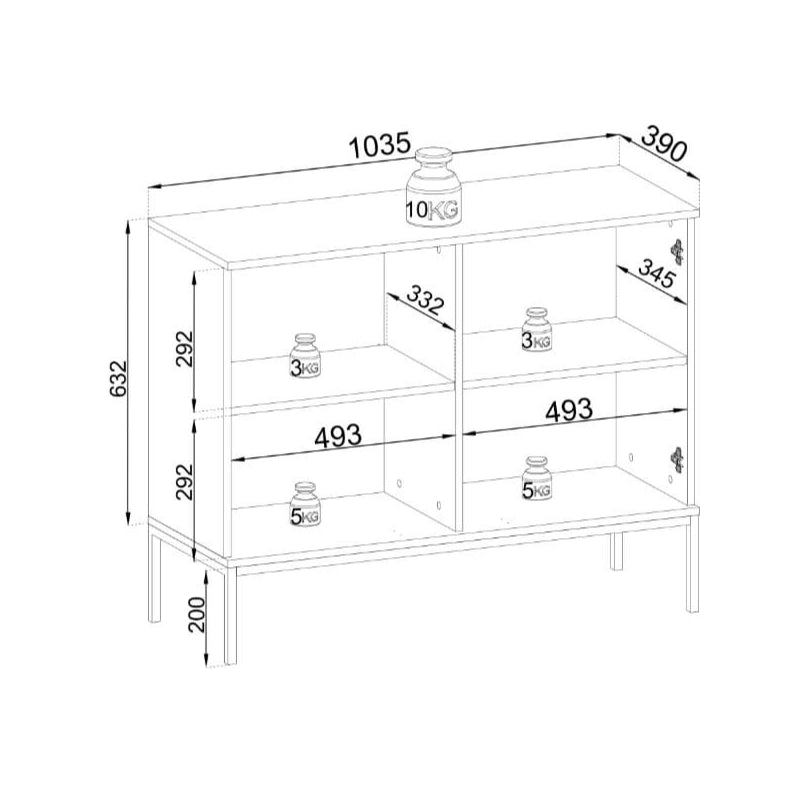 Sento Display Cabinet 104cm