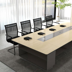 Set of 4 Executive Office Guest Chairs with Metal Sled Base-Grey