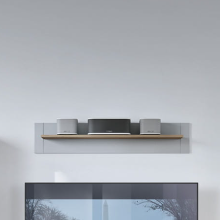 Grey Wall Shelf 113cm