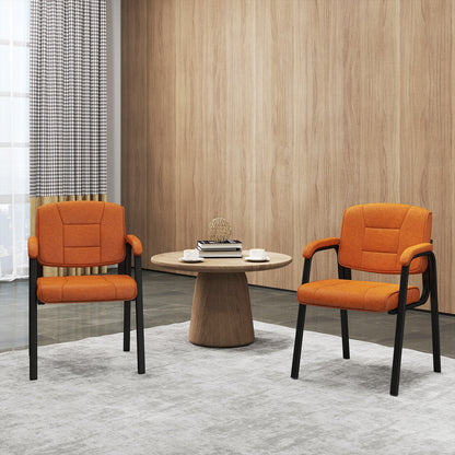 Set of 2 Big and Tall Guest Chair Waiting Room Chairfor Reception Meeting-Coffee