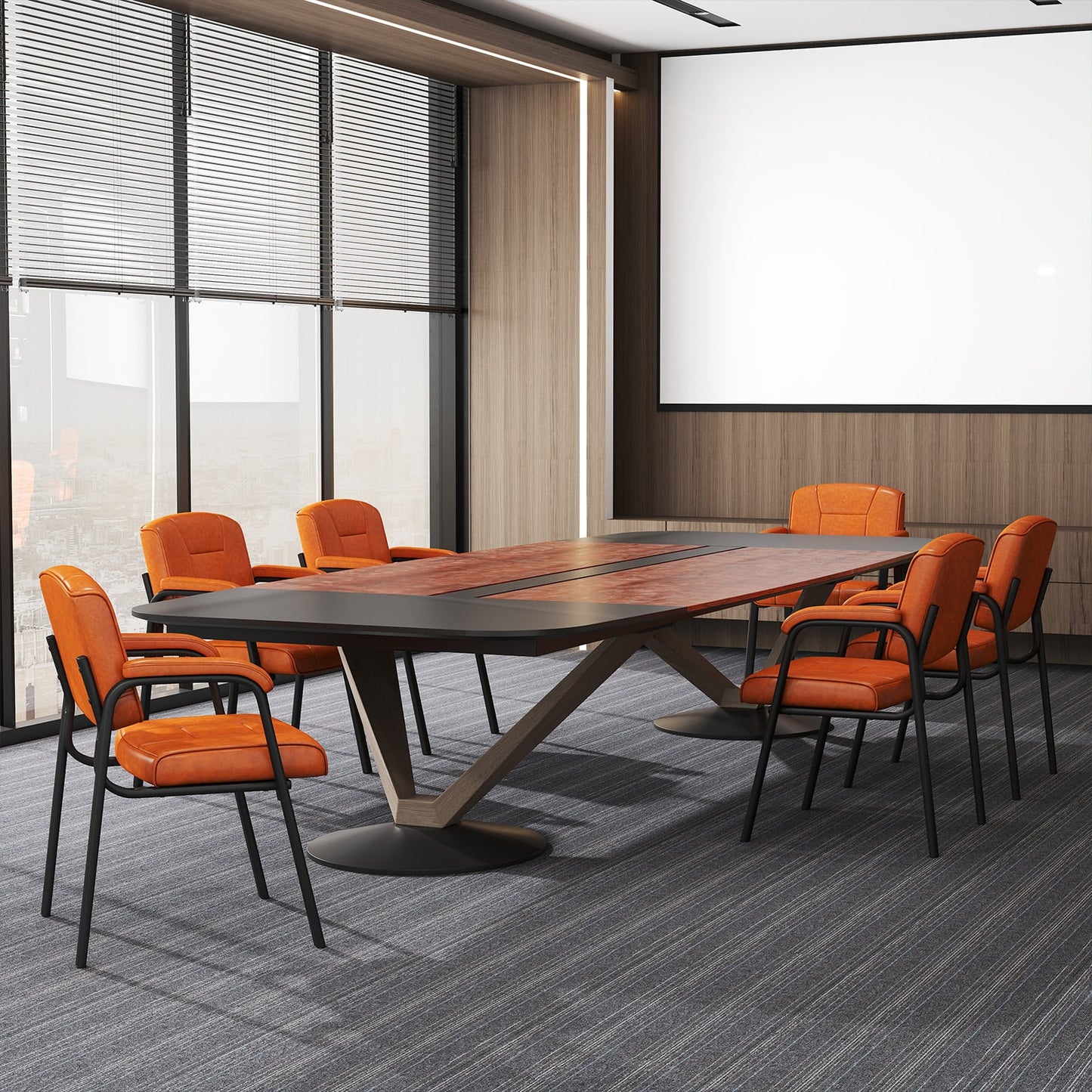 Set of 2 Big and Tall Guest Chair Waiting Room Chairfor Reception Meeting-Coffee