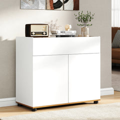 Sideboard Buffet Cabinet with 1 Drawer and 2 Doors for Kitchen-White