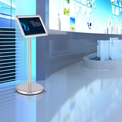 360 Degrees Rotatable A4 Poster Stand with Adjustable Height-Silver