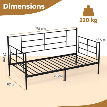 Single Size Daybed with Arms and Back