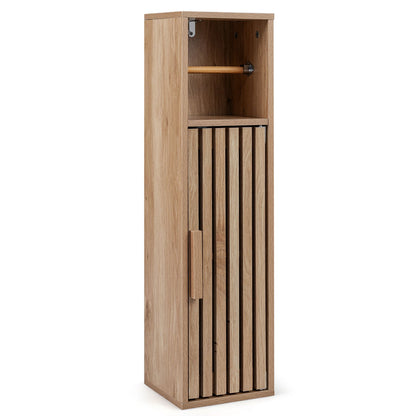 Slim Bathroom Cabinets Freestanding Toilet Paper Holder Stand-Natural