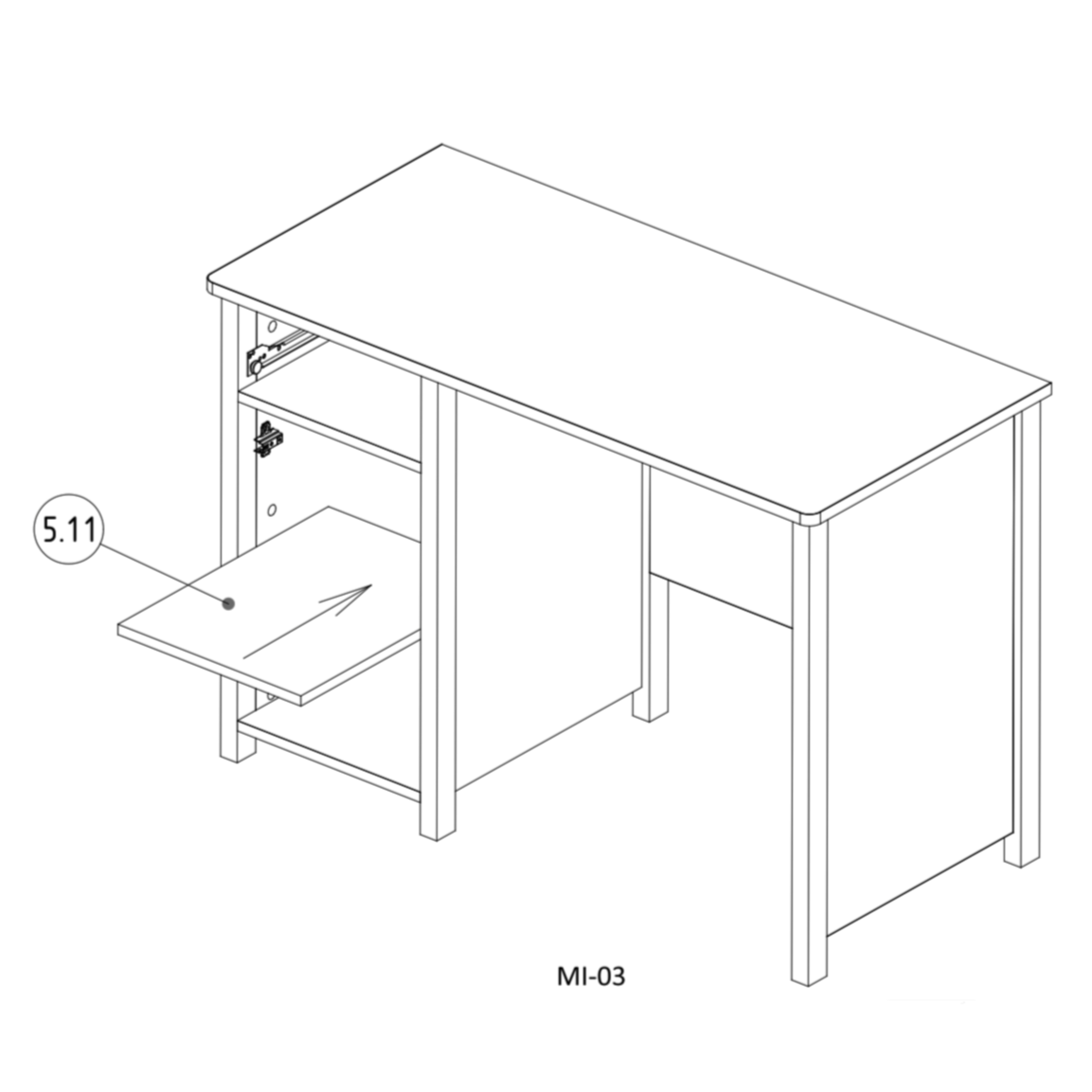 Mia MI-03 Computer Desk 110cm